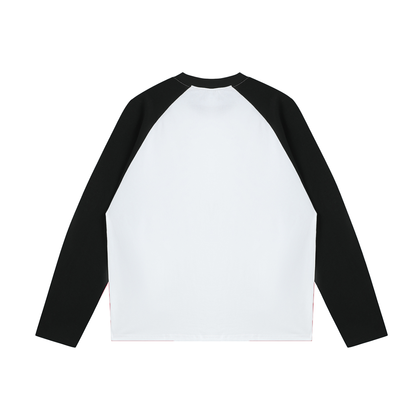 Logo Pink Color-Blocked Raglan Long-Sleeve Tee