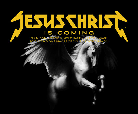 Jesus Christ is Coming White Horse Unisex Oversized Cotton T-Shirt