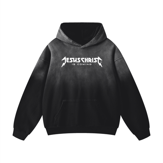Jesus Christ is Coming Heavyweight Sunfade Oversized Hoodie