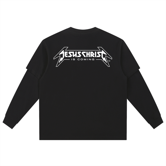 Layered Long Sleeve Oversized Tee