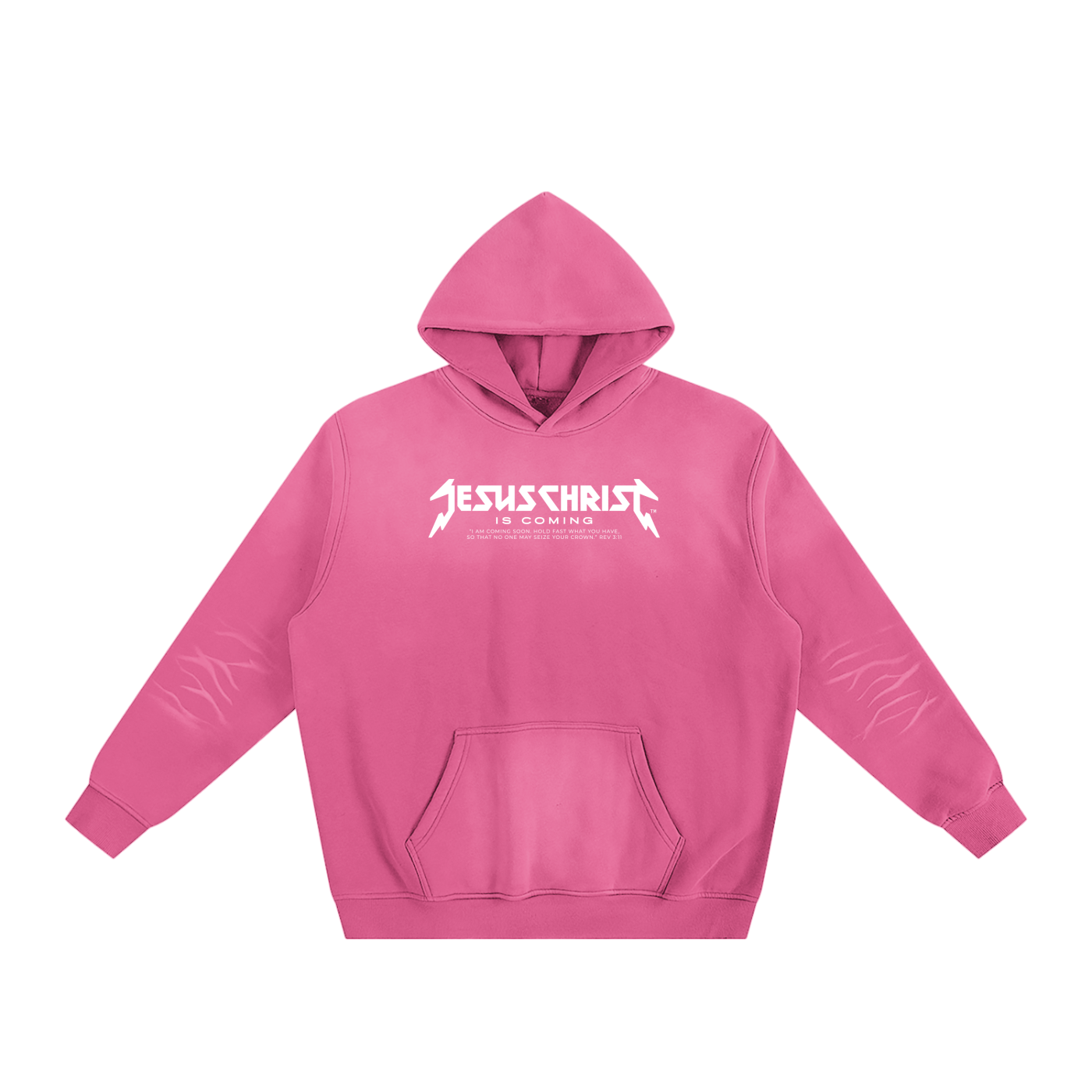 Logo White Sunfade Fleeced Hoodie