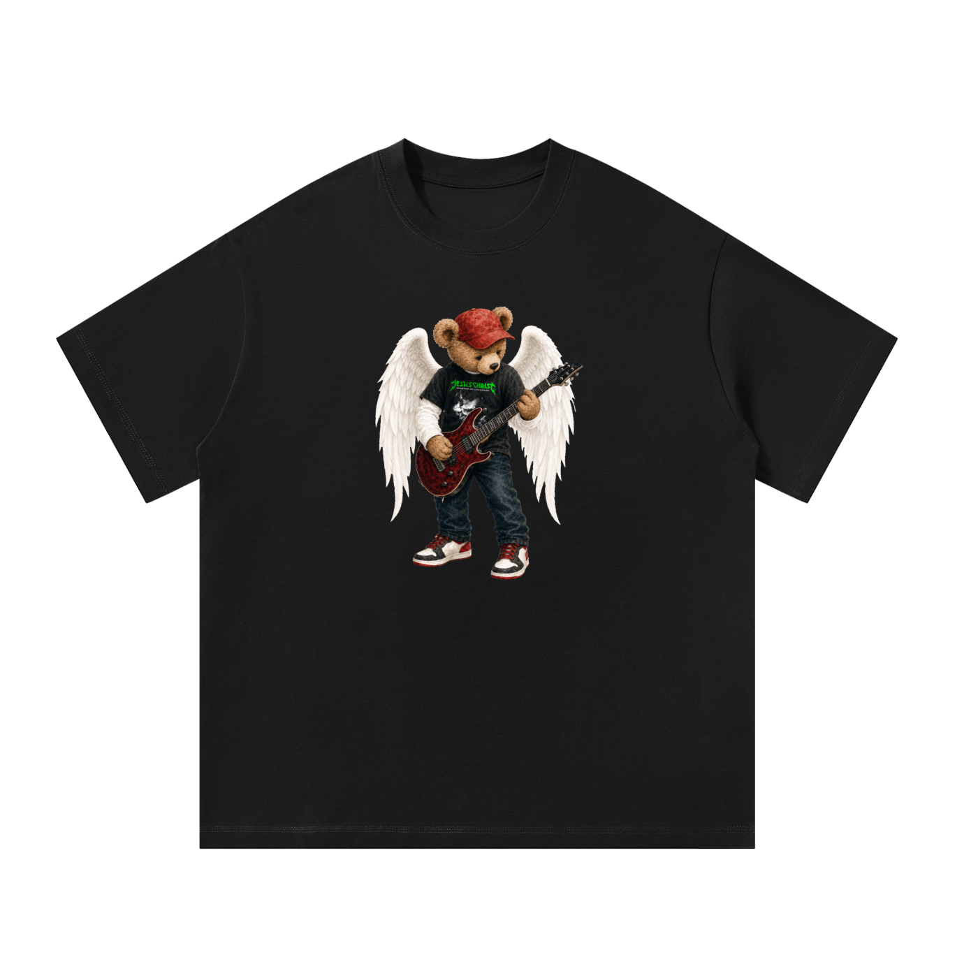 Jesus Christ Angel Bear Unisex Oversized T-Shirt
