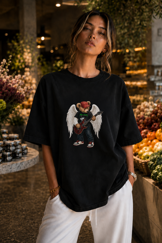 Jesus Christ Angel Bear Unisex Oversized T-Shirt
