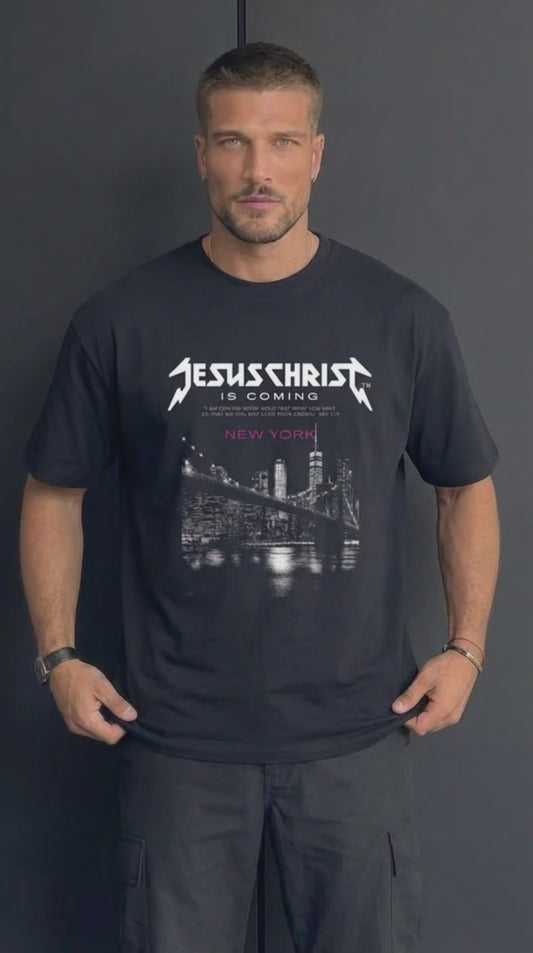 Jesus Christ Is Coming New York Cotton T-Shirt